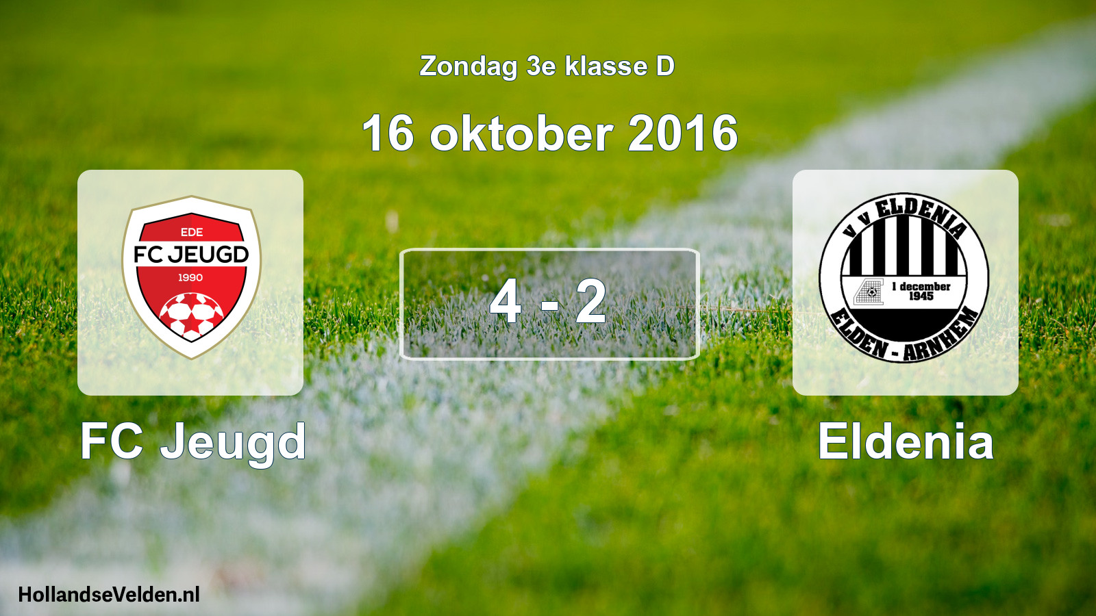 Total number of matches played: FC Jeugd - Eldenia 4 - 2 (16 October 2016)
