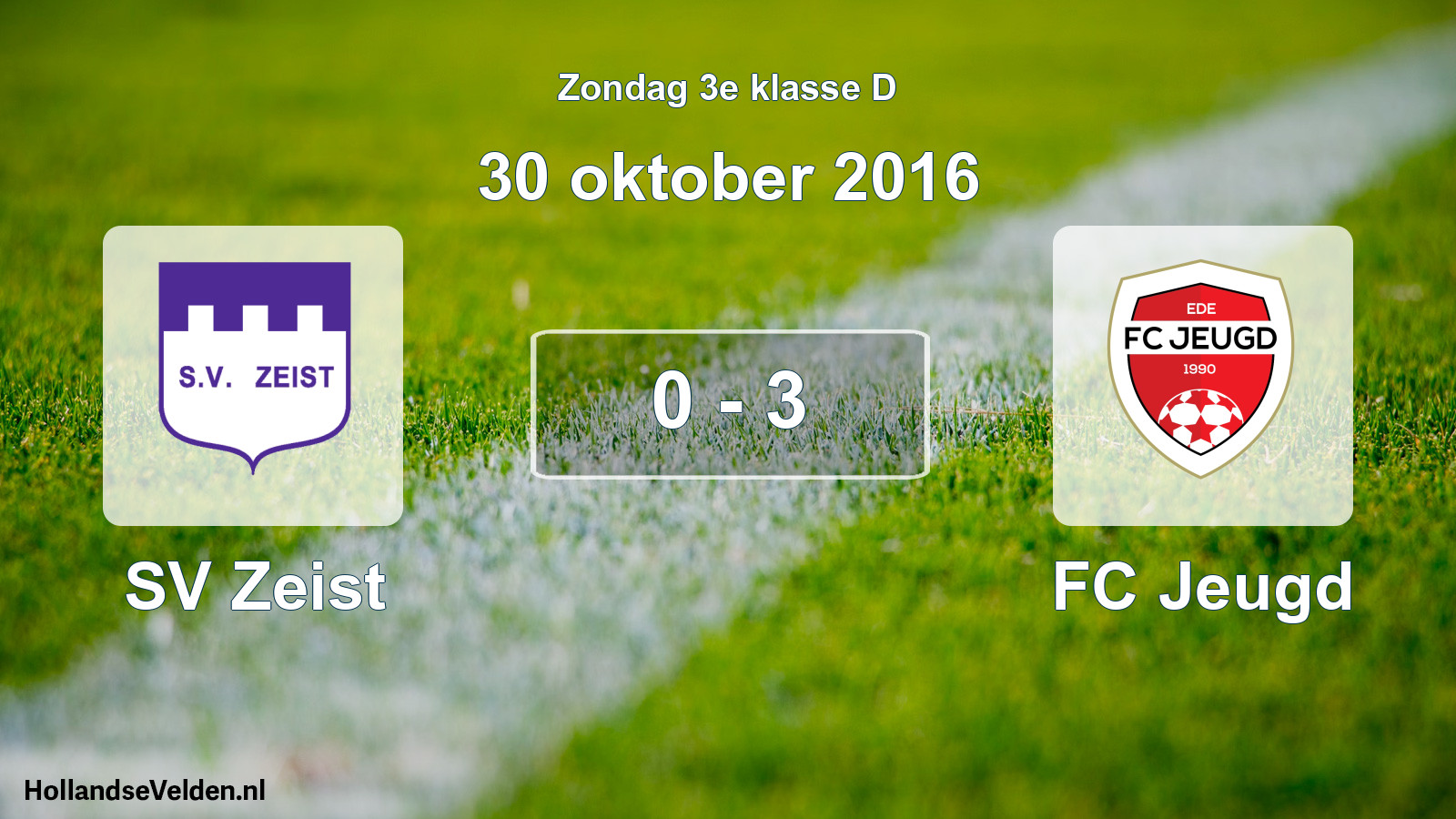 Total number of matches played: SV Zeist - FC Jeugd 0 - 3 (30 October 2016)