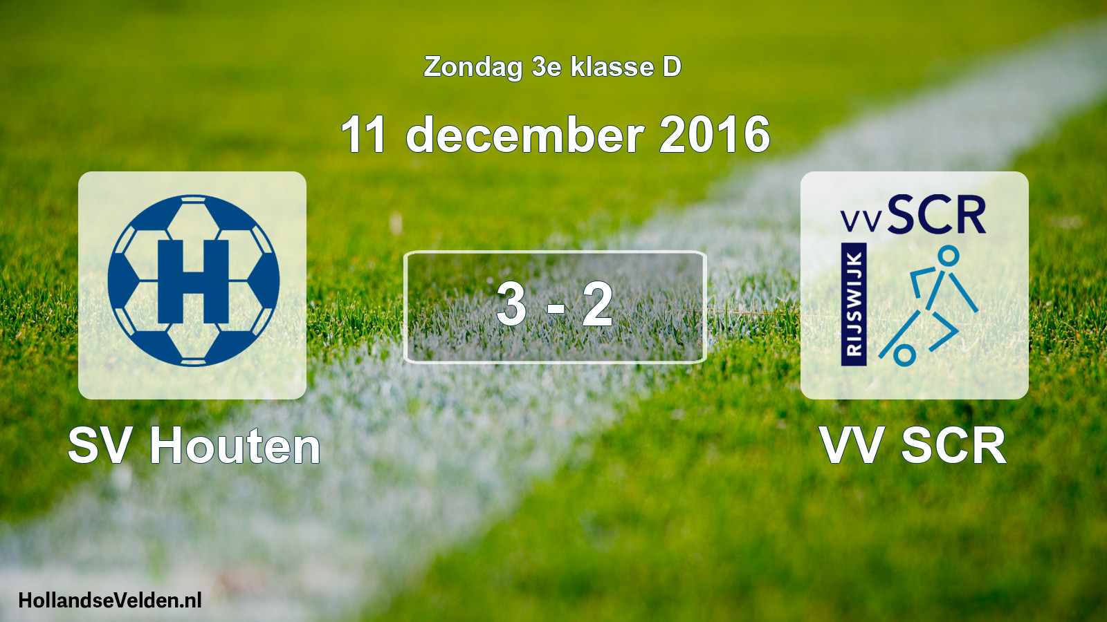 Total number of matches played: SV Houten - VV SCR 3 - 2 (11 December 2016)