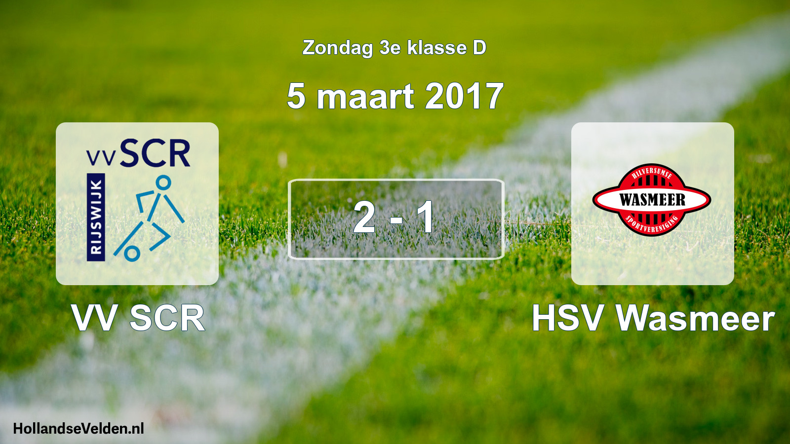 Total number of matches played: VV SCR - HSV Wasmeer 2 - 1 (5 March 2017)
