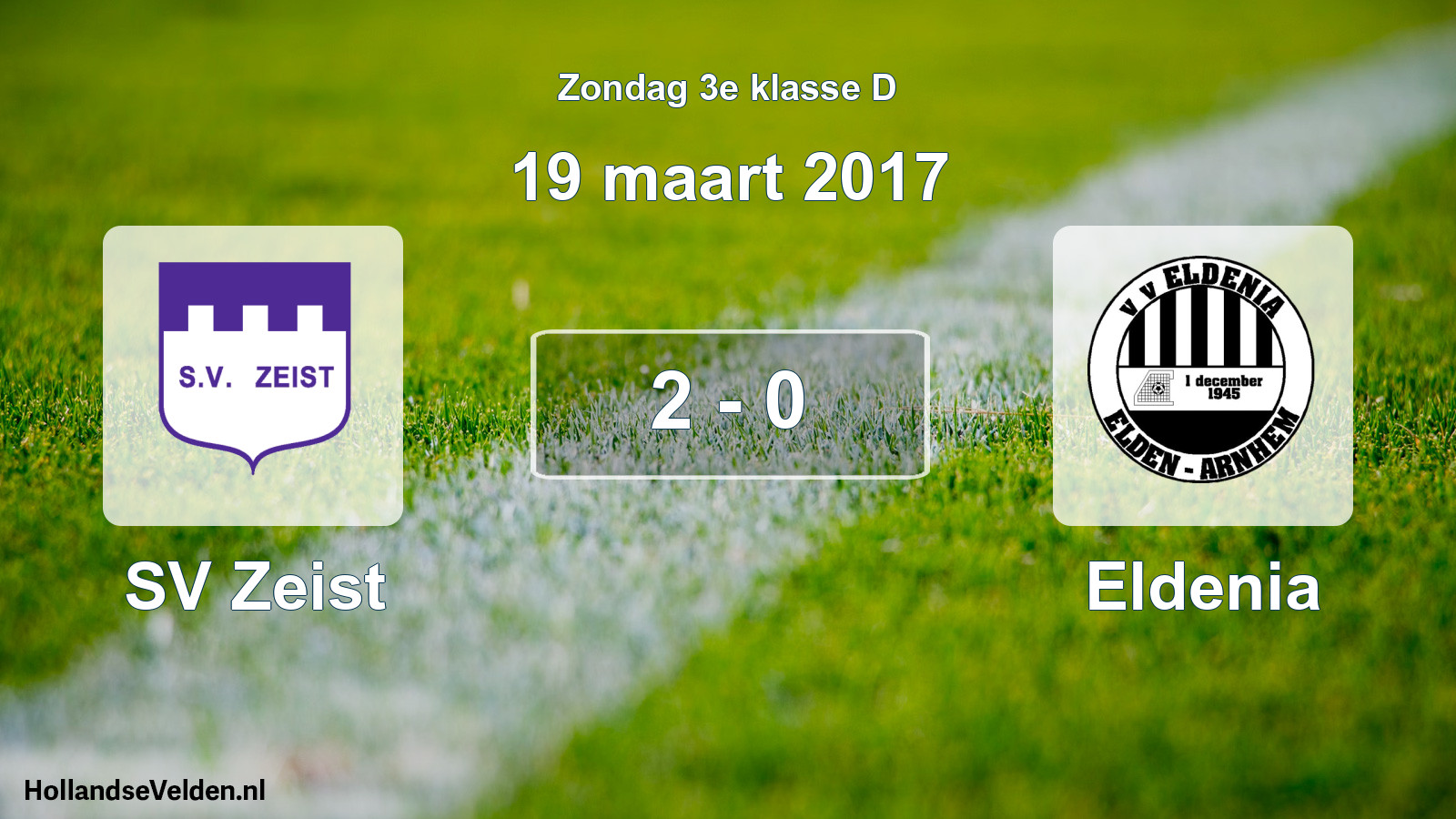 Total number of matches played: SV Zeist - Eldenia 2 - 0 (19 March 2017)