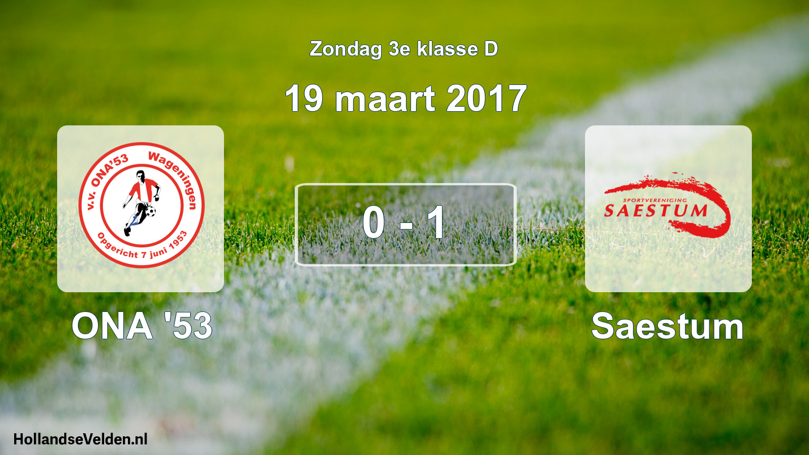 Total number of matches played: ONA '53 - Saestum 0 - 1 (19 March 2017)