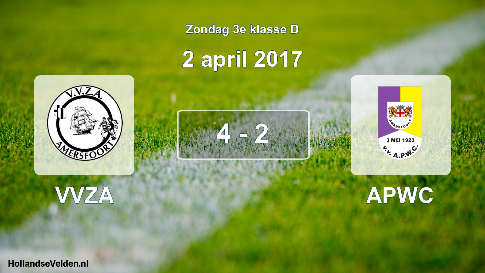 Total number of matches played: VVZA - APWC 4 - 2 (2 April 2017)