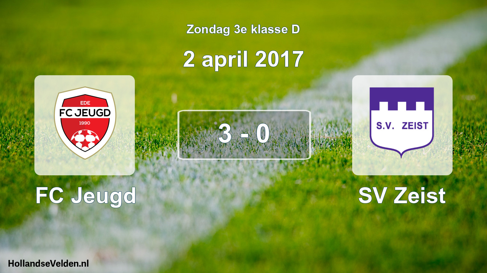 Total number of matches played: FC Jeugd - SV Zeist 3 - 0 (2 April 2017)