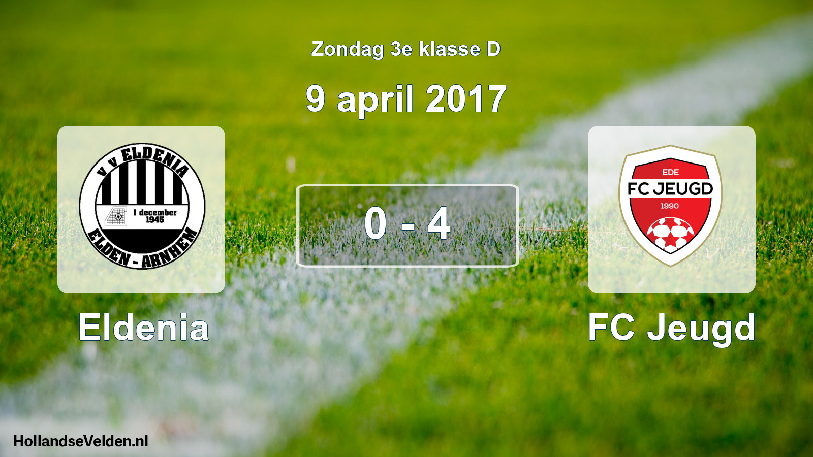 Total number of matches played: Eldenia - FC Jeugd 0 - 4 (9 April 2017)