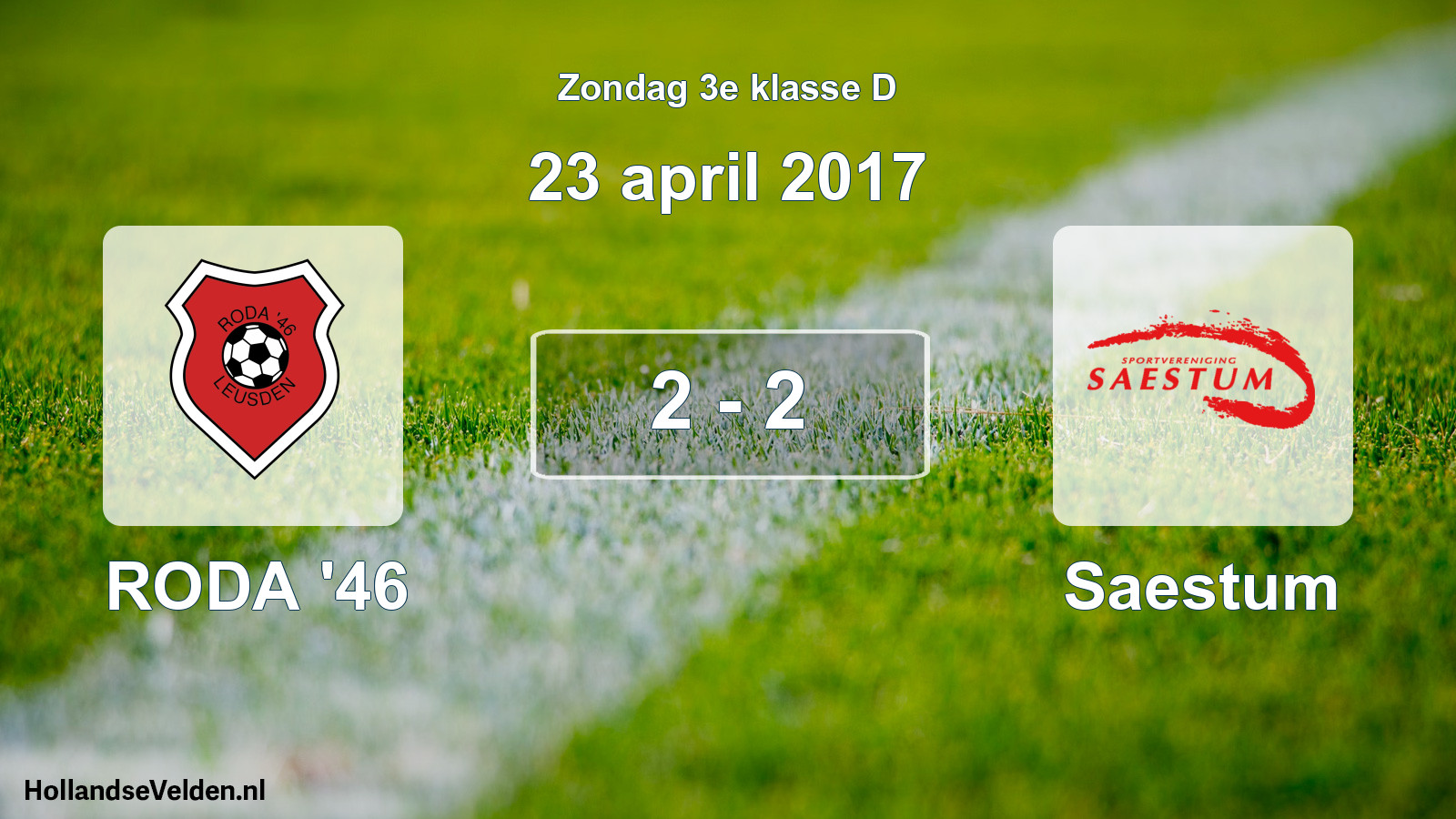 Total number of matches played: RODA '46 - Saestum 2 - 2 (23 April 2017)