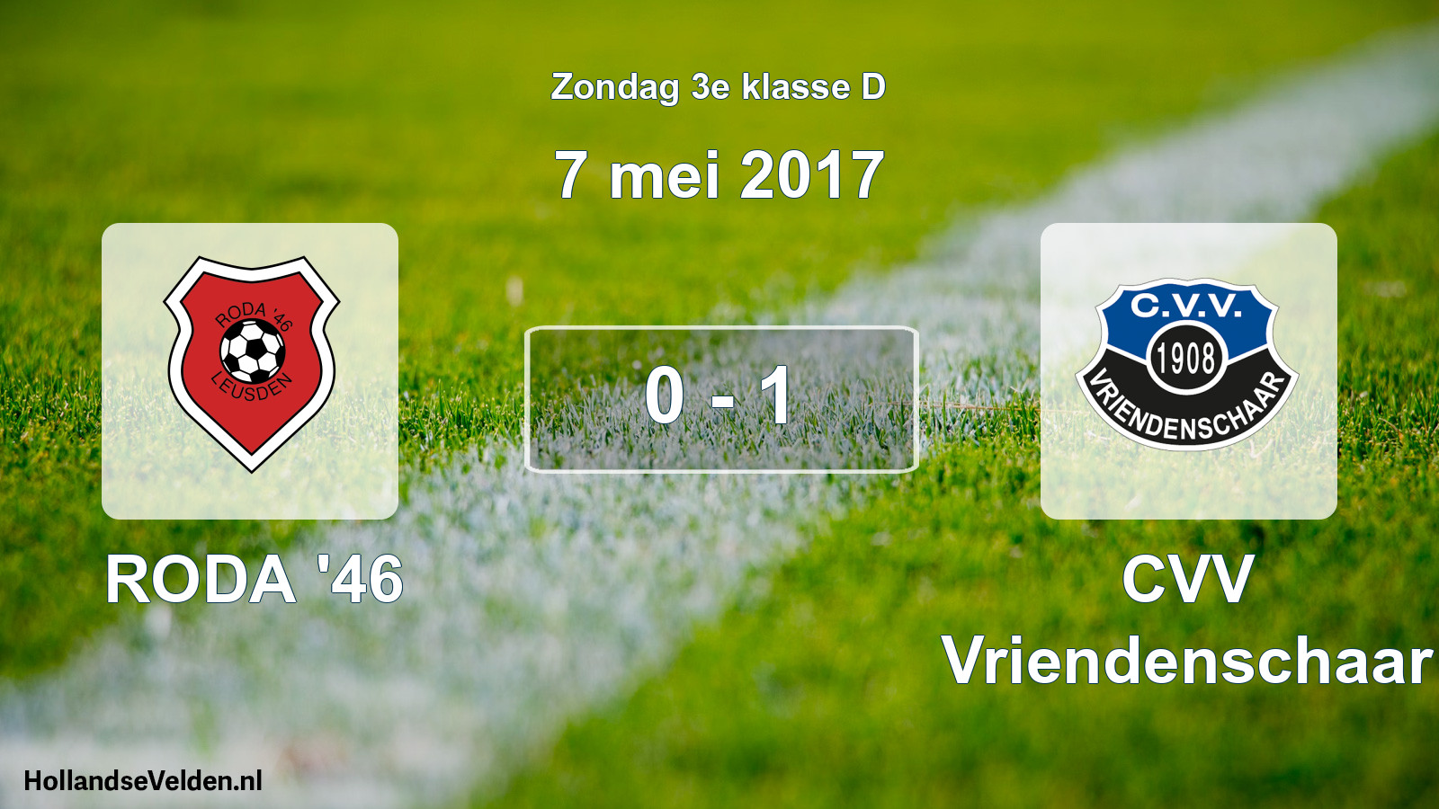 Total number of matches played: RODA '46 - CVV Vriendenschaar 0 - 1 (7 May 2017)