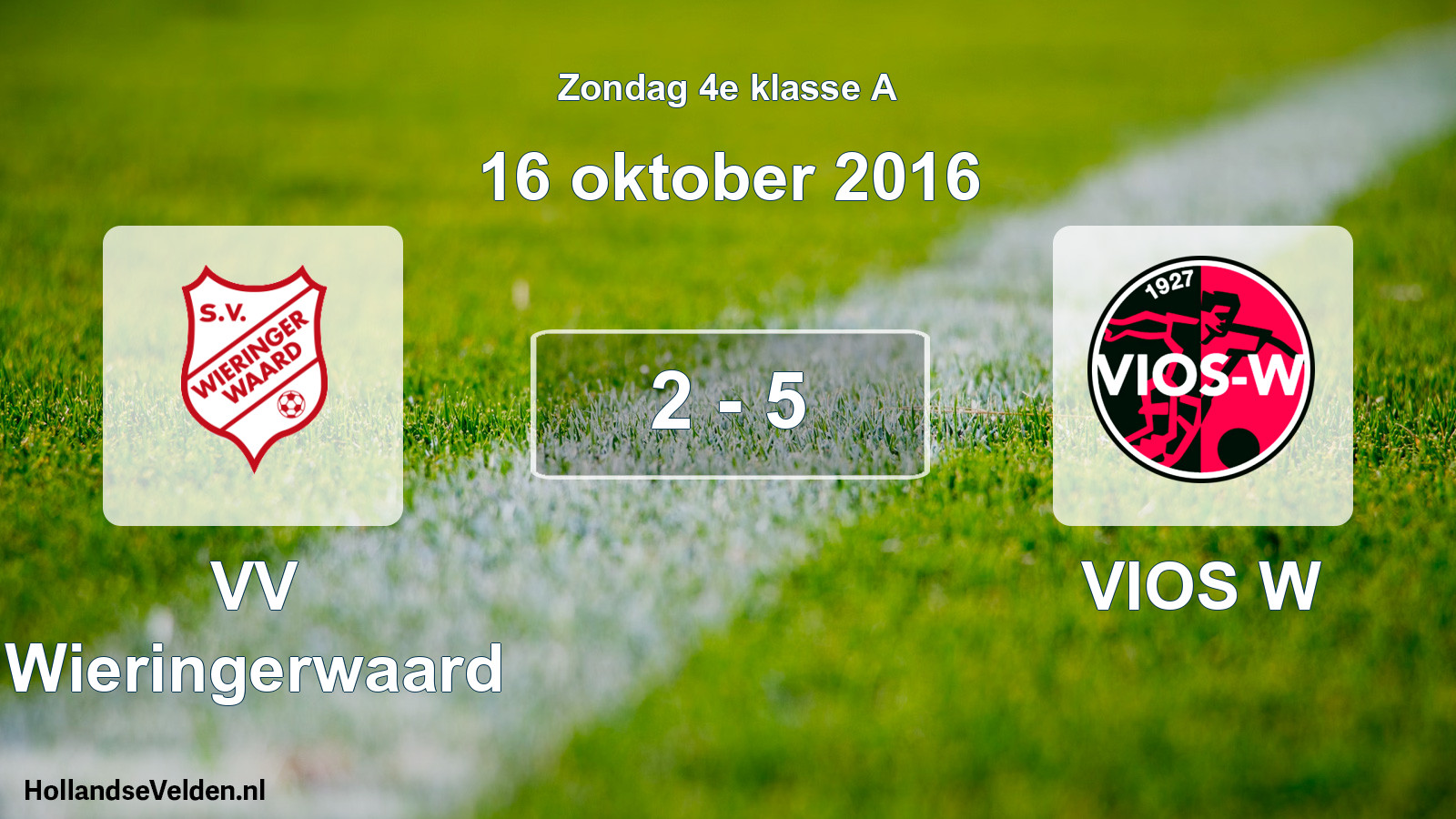 Total number of matches played: VV Wieringerwaard - VIOS W 2 - 5 (16 October 2016)