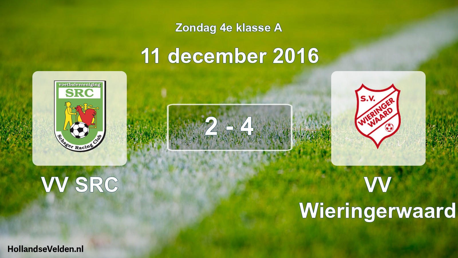 Total number of matches played: VV SRC - VV Wieringerwaard 2 - 4 (11 December 2016)