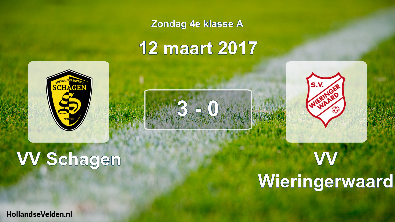 Total number of matches played: VV Schagen - VV Wieringerwaard 3 - 0 (12 March 2017)