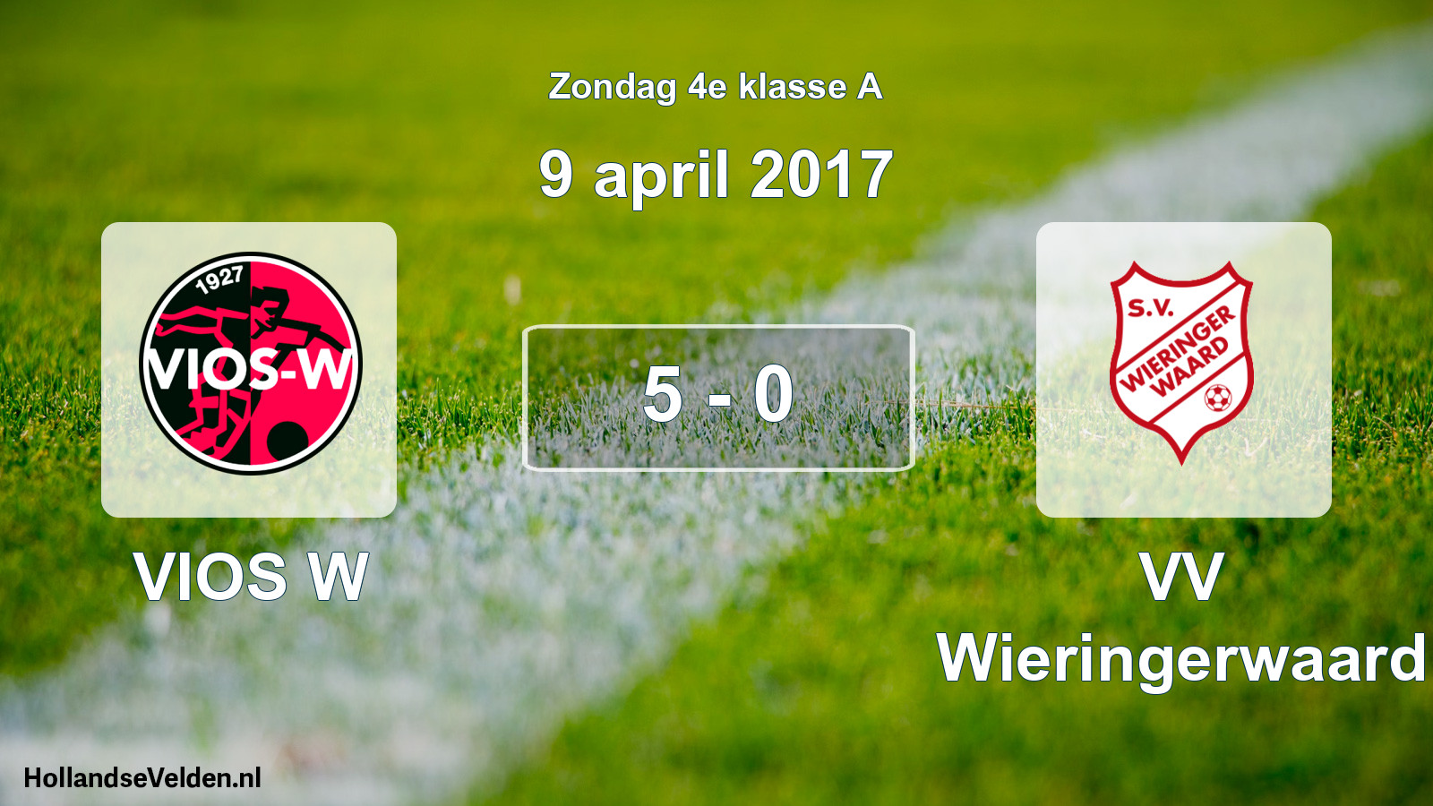 Total number of matches played: VIOS W - VV Wieringerwaard 5 - 0 (9 April 2017)