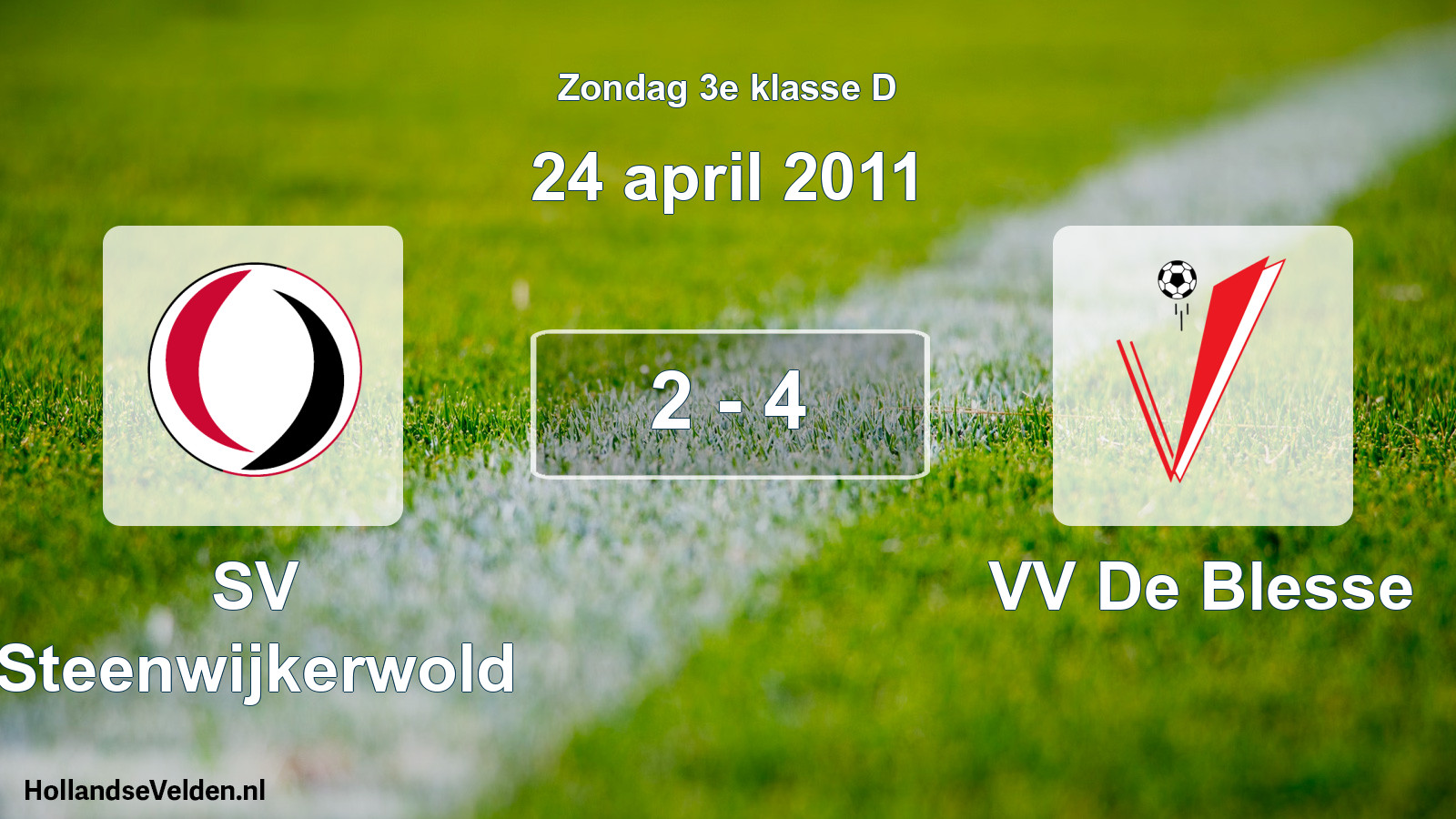 Total number of matches played: SV Steenwijkerwold - VV De Blesse 2 - 4 (24 April 2011)