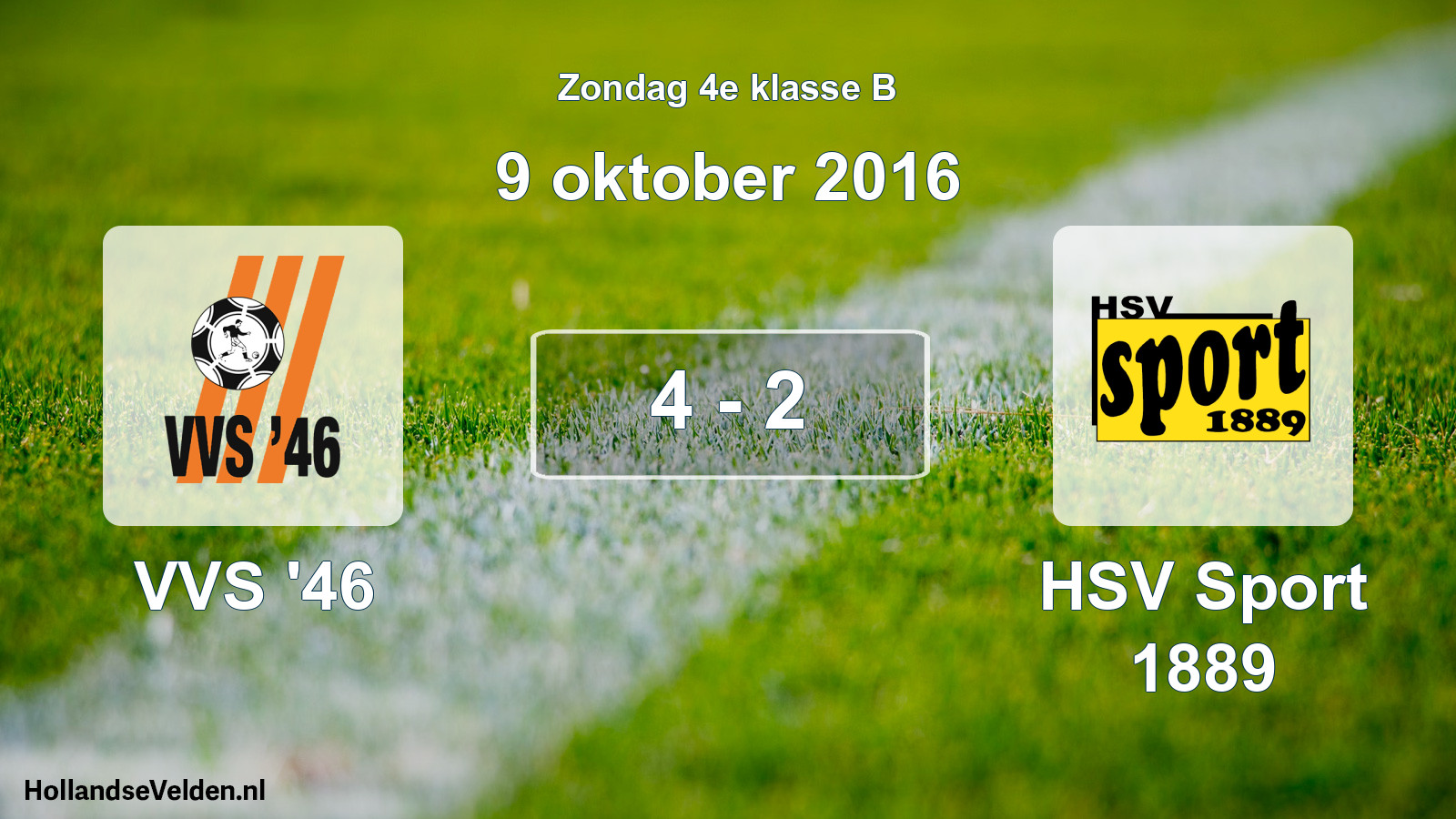 Total number of matches played: VVS '46 - HSV Sport 1889 4 - 2 (9 October 2016)