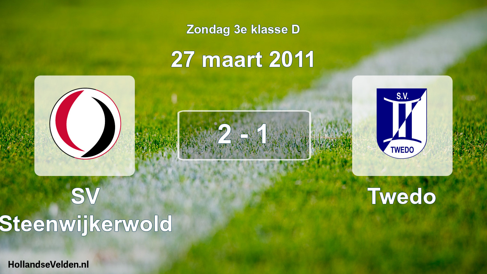 Total number of matches played: SV Steenwijkerwold - Twedo 2 - 1 (27 March 2011)
