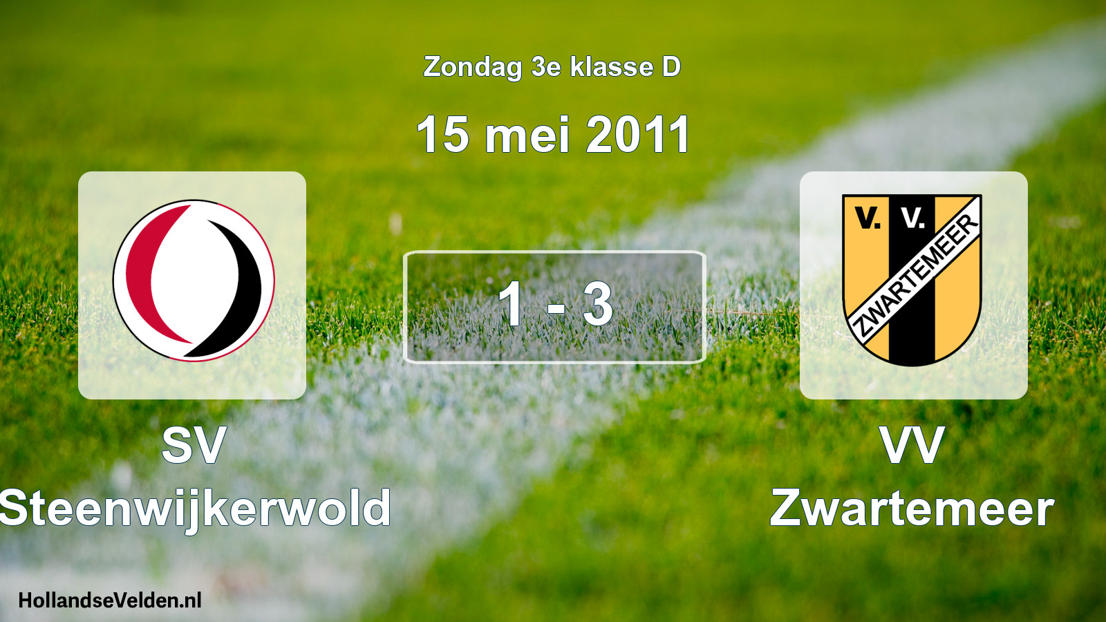 Total number of matches played: SV Steenwijkerwold - VV Zwartemeer 1 - 3 (15 May 2011)