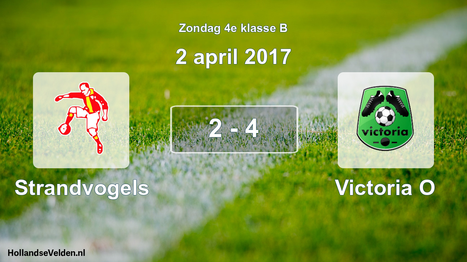 Total number of matches played: Strandvogels - Victoria O 2 - 4 (2 April 2017)
