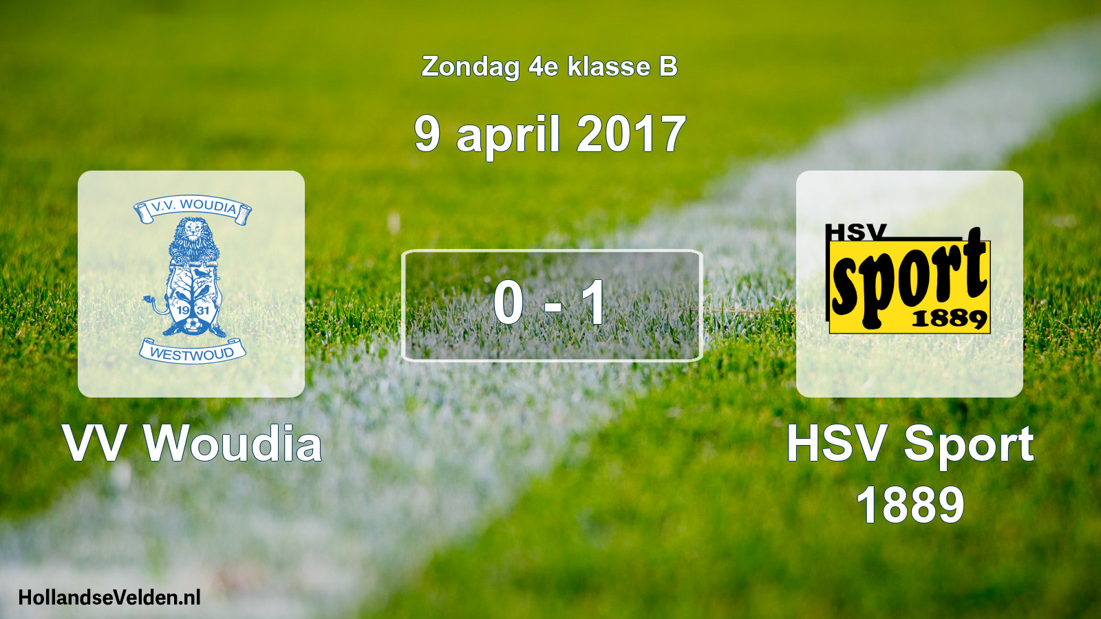 Total number of matches played: VV Woudia - HSV Sport 1889 0 - 1 (9 April 2017)