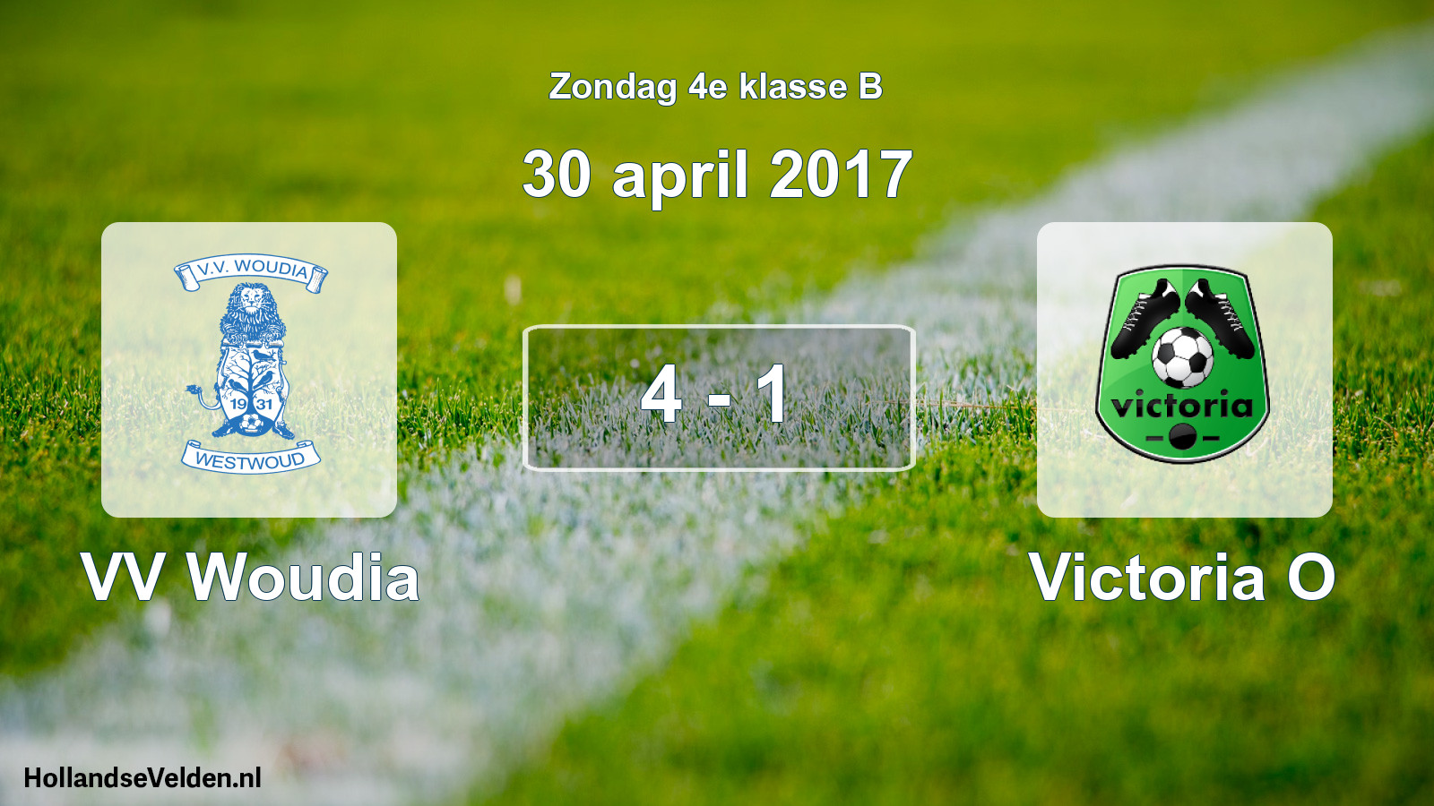 Total number of matches played: VV Woudia - Victoria O 4 - 1 (30 April 2017)