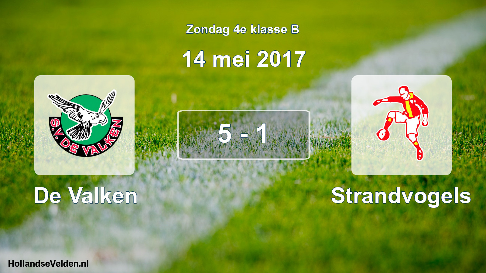 Total number of matches played: De Valken - Strandvogels 5 - 1 (14 May 2017)