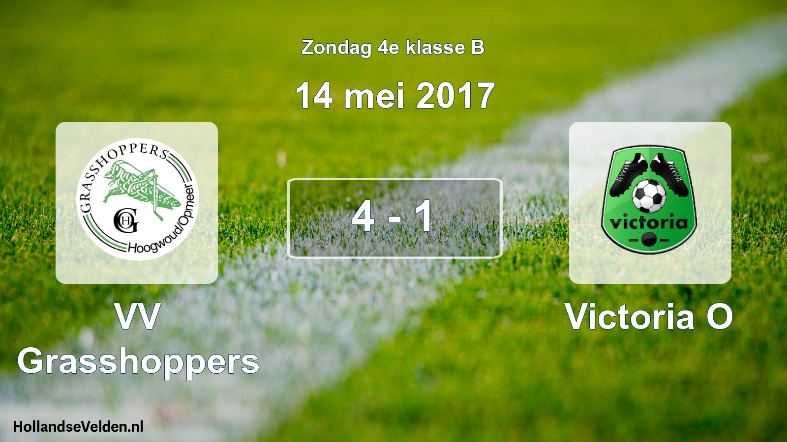 Total number of matches played: VV Grasshoppers - Victoria O 4 - 1 (14 May 2017)