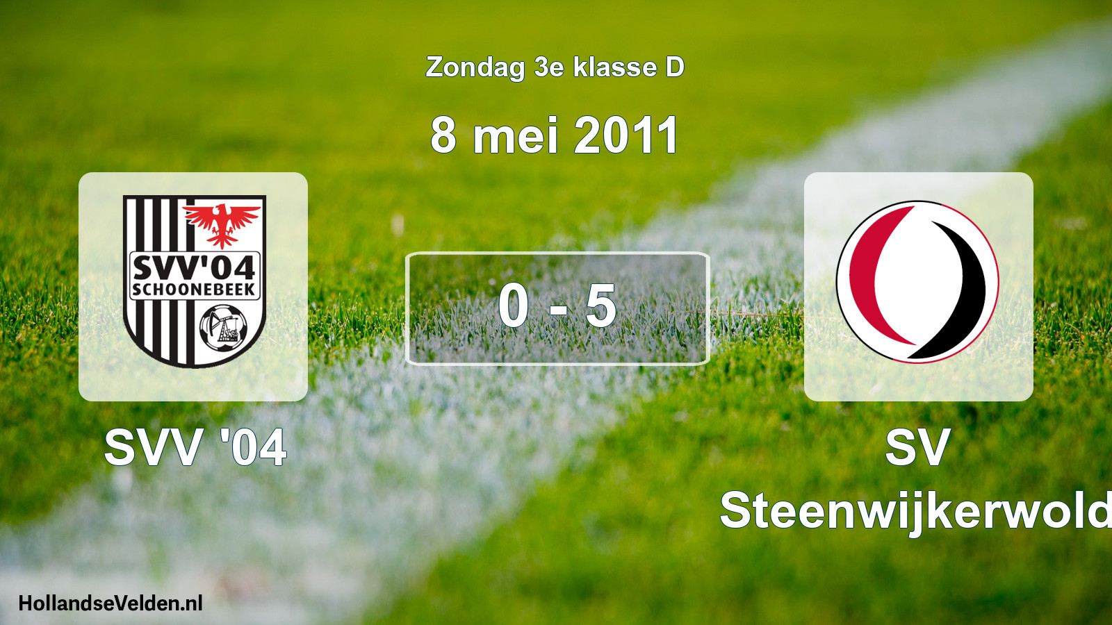 Total number of matches played: SVV '04 - SV Steenwijkerwold 0 - 5 (8 May 2011)