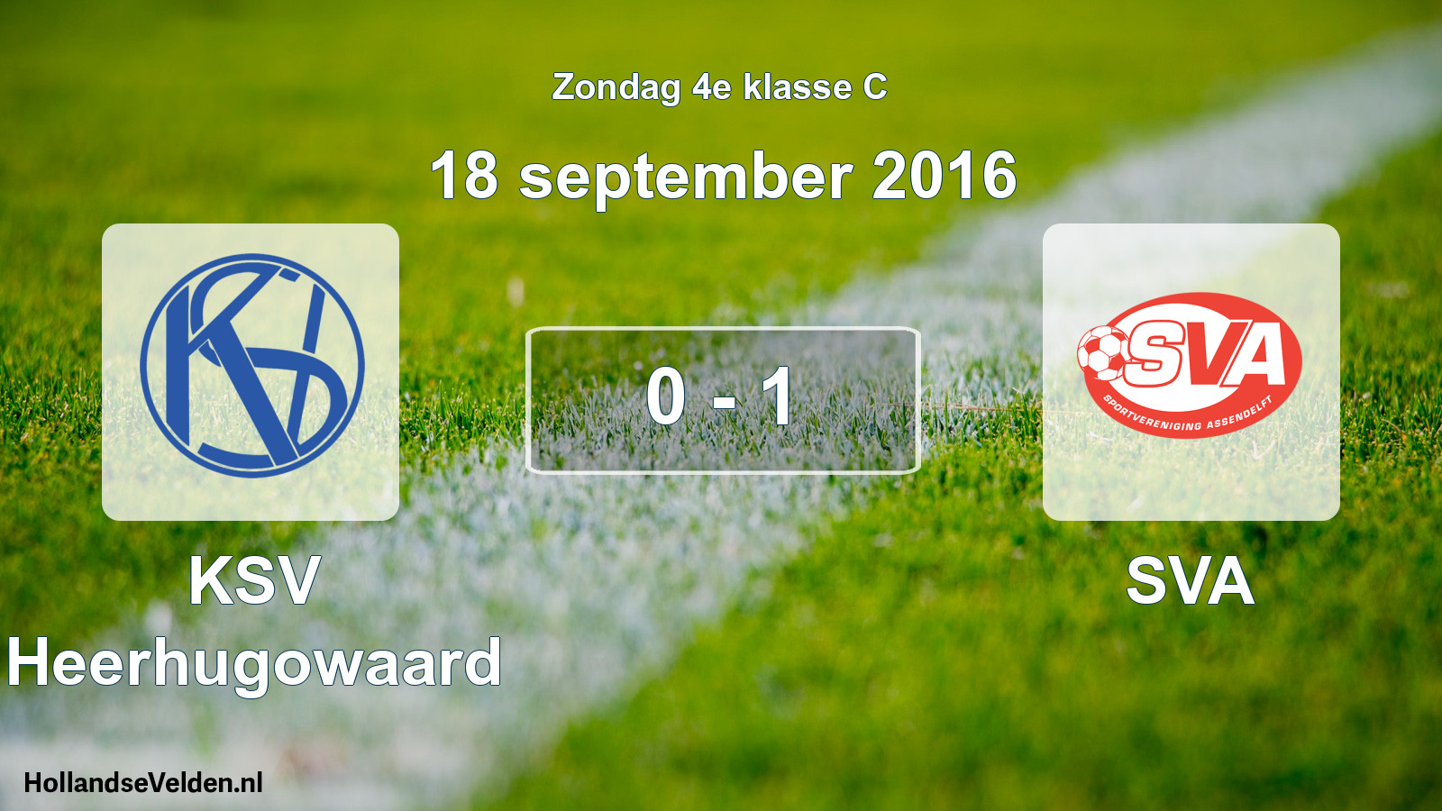 Total number of matches played: KSV Heerhugowaard - SVA 0 - 1 (18 September 2016)