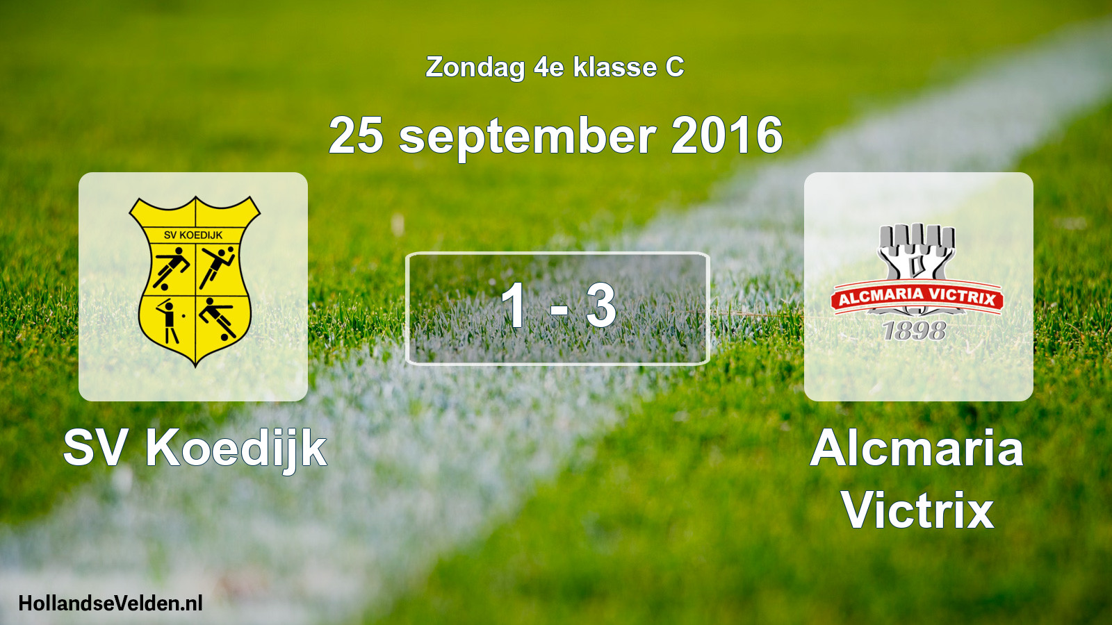Total number of matches played: SV Koedijk - Alcmaria Victrix 1 - 3 (25 September 2016)