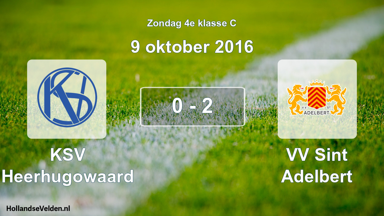 Total number of matches played: KSV Heerhugowaard - VV Sint Adelbert 0 - 2 (9 October 2016)