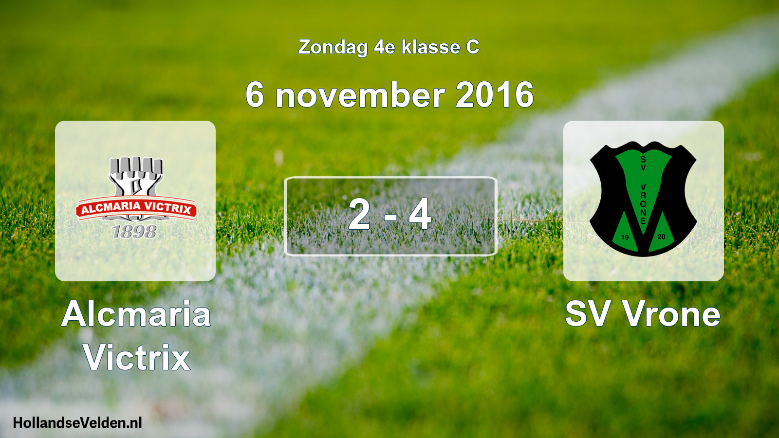 Total number of matches played: Alcmaria Victrix - SV Vrone 2 - 4 (6 November 2016)