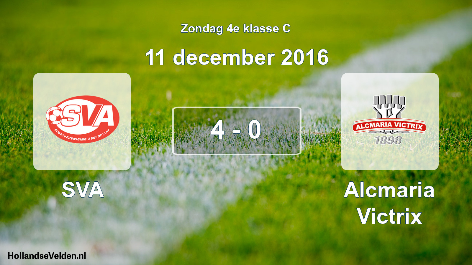 Total number of matches played: SVA - Alcmaria Victrix 4 - 0 (11 December 2016)