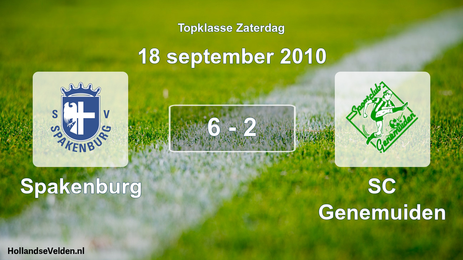 Total number of matches played: Spakenburg - SC Genemuiden 6 - 2 (18 September 2010)