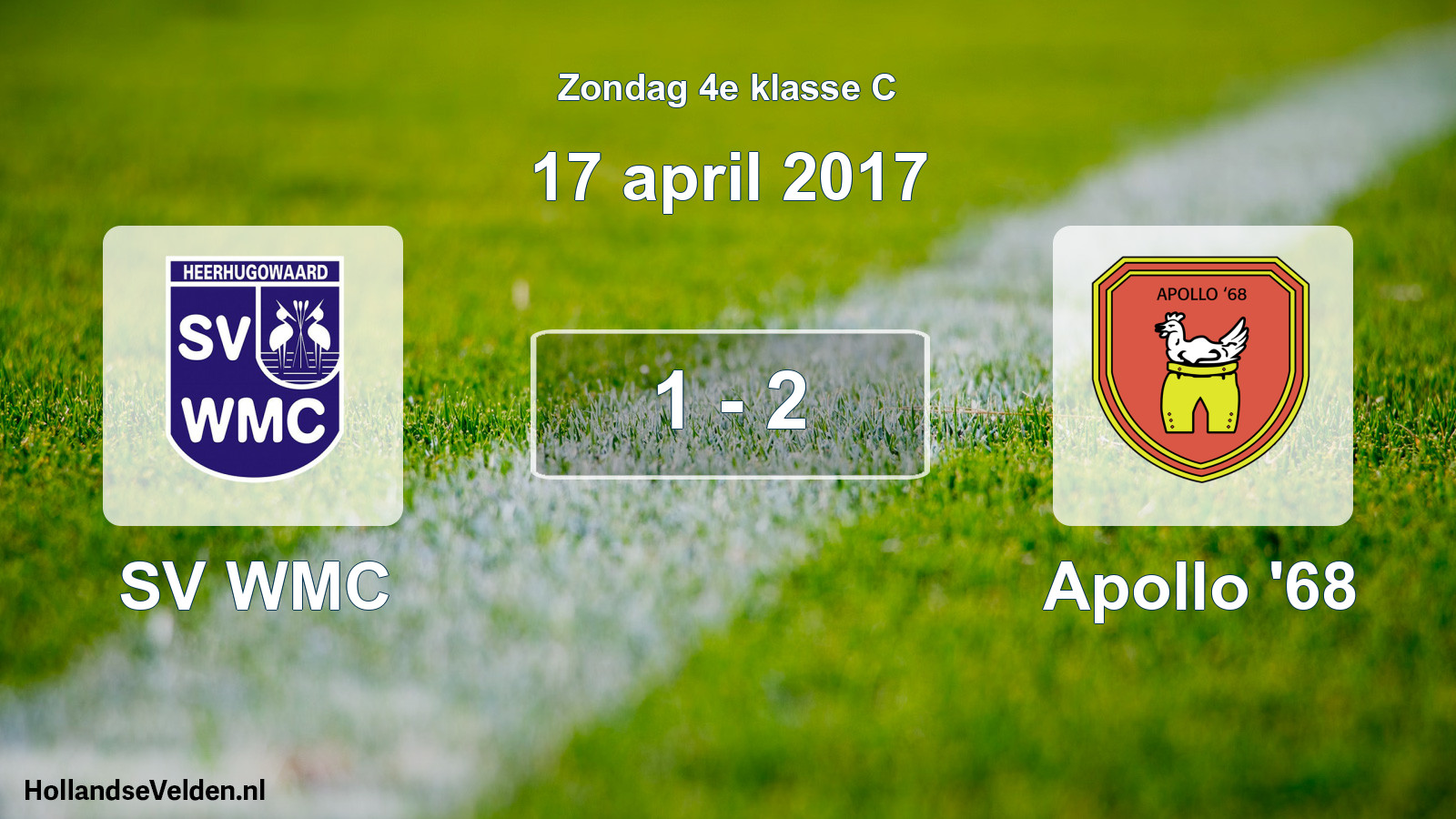 Total number of matches played: SV WMC - Apollo '68 1 - 2 (17 April 2017)