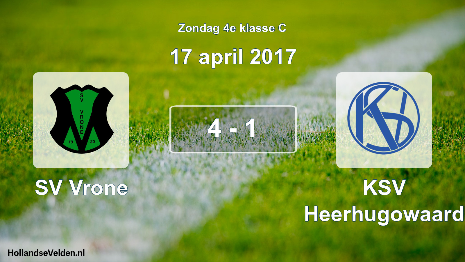 Total number of matches played: SV Vrone - KSV Heerhugowaard 4 - 1 (17 April 2017)