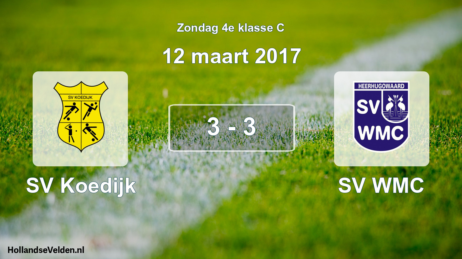 Total number of matches played: SV Koedijk - SV WMC 3 - 3 (12 March 2017)