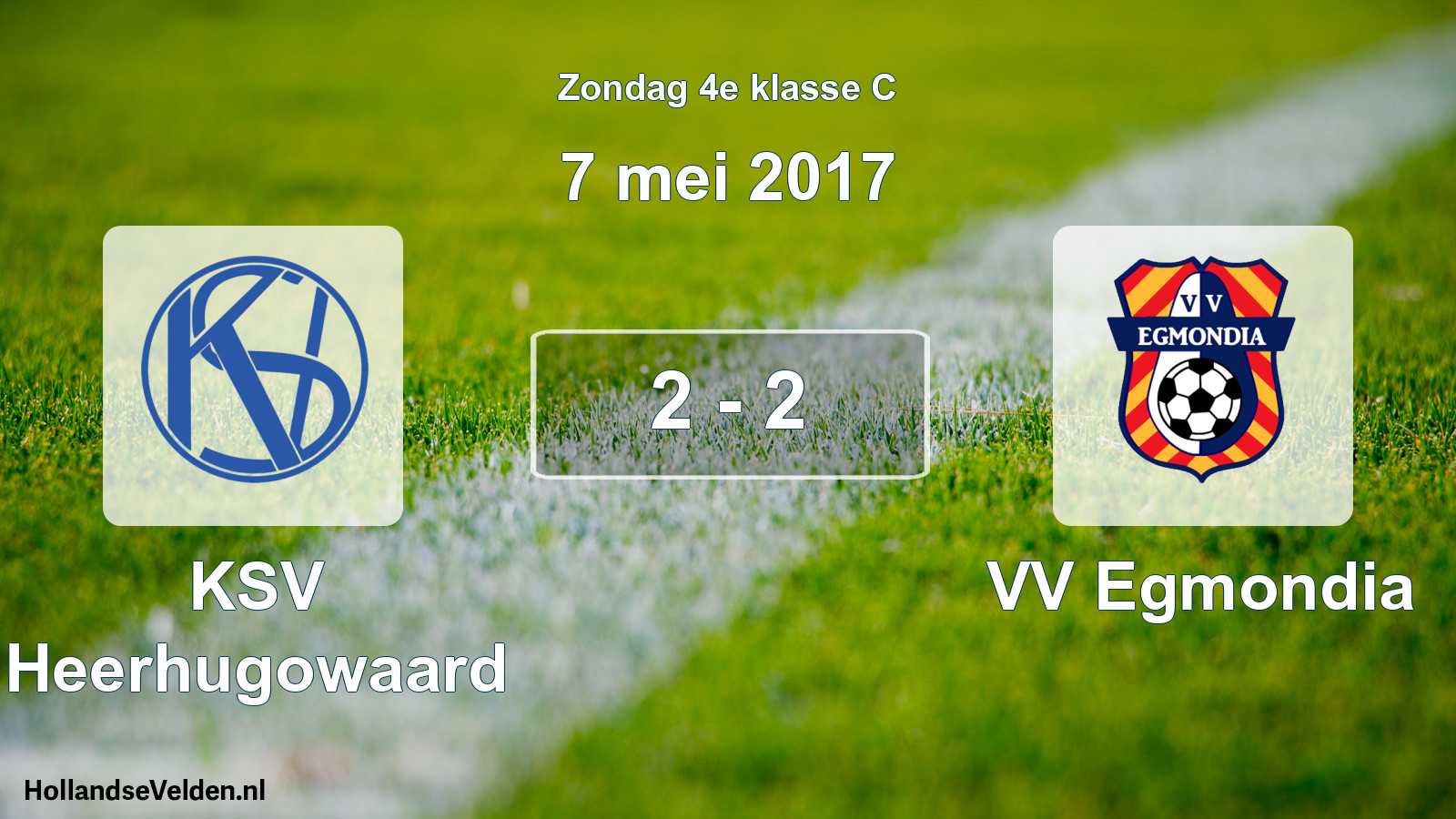 Total number of matches played: KSV Heerhugowaard - VV Egmondia 2 - 2 (7 May 2017)