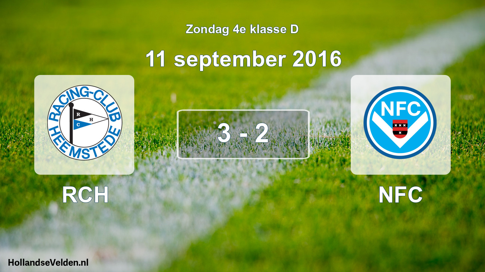 Total number of matches played: RCH - NFC 3 - 2 (11 September 2016)