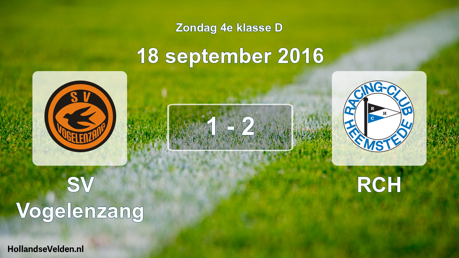 Total number of matches played: SV Vogelenzang - RCH 1 - 2 (18 September 2016)