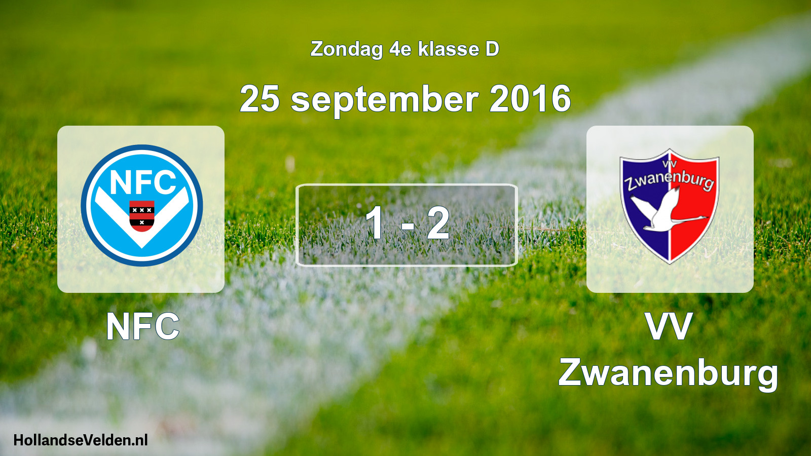 Total number of matches played: NFC - VV Zwanenburg 1 - 2 (25 September 2016)
