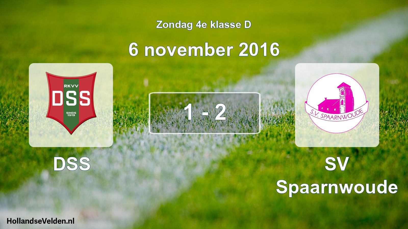 Total number of matches played: DSS - SV Spaarnwoude 1 - 2 (6 November 2016)