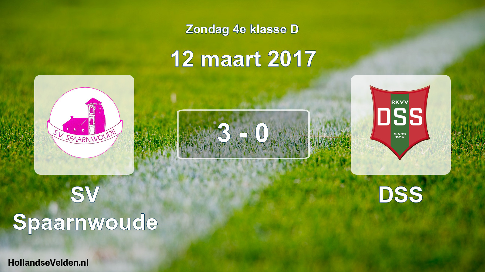 Total number of matches played: SV Spaarnwoude - DSS 3 - 0 (12 March 2017)
