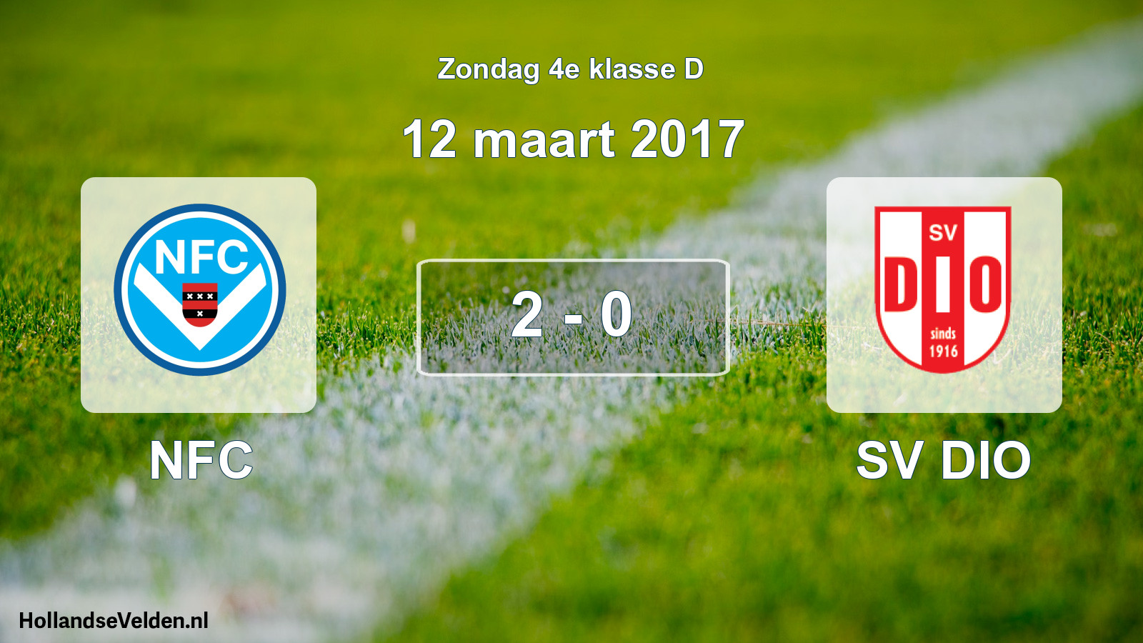 Total number of matches played: NFC - SV DIO 2 - 0 (12 March 2017)
