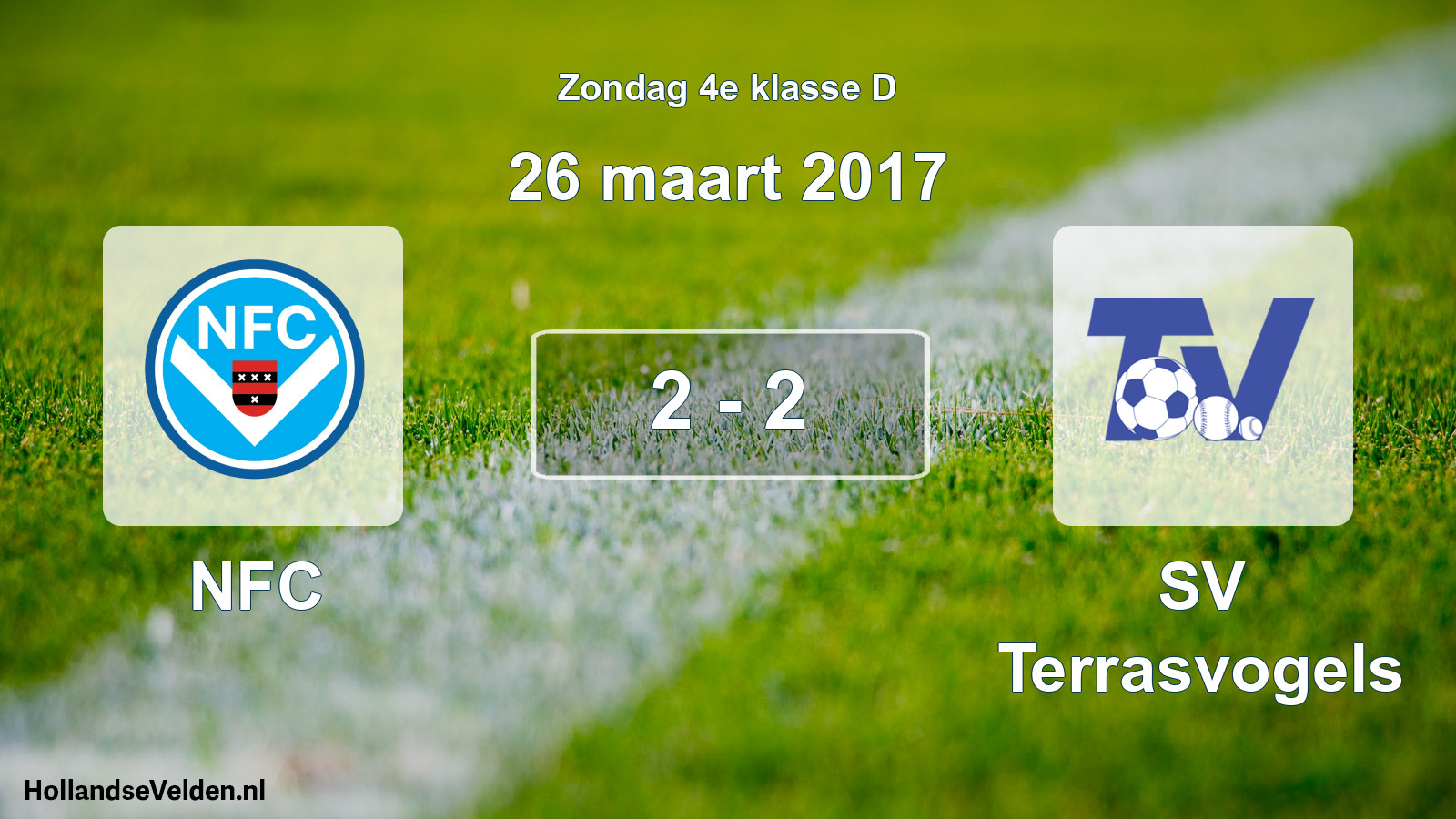 Total number of matches played: NFC - SV Terrasvogels 2 - 2 (26 March 2017)