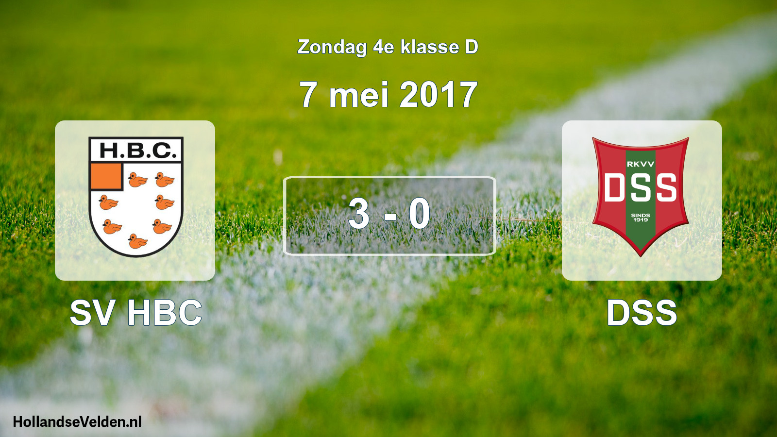 Total number of matches played: SV HBC - DSS 3 - 0 (7 May 2017)