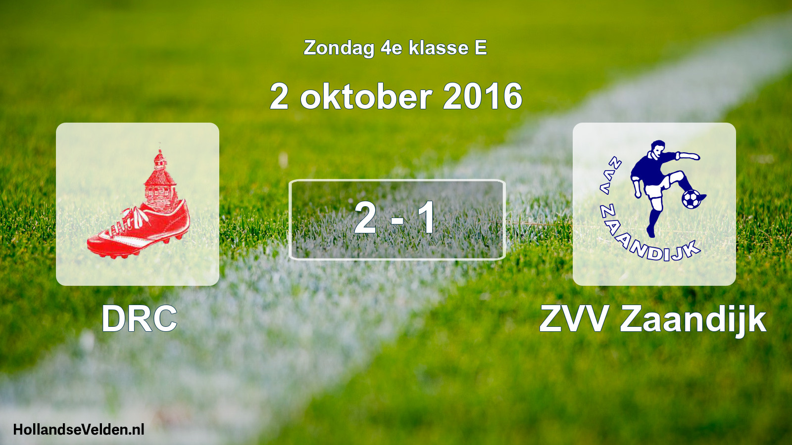 Total number of matches played: DRC - ZVV Zaandijk 2 - 1 (2 October 2016)