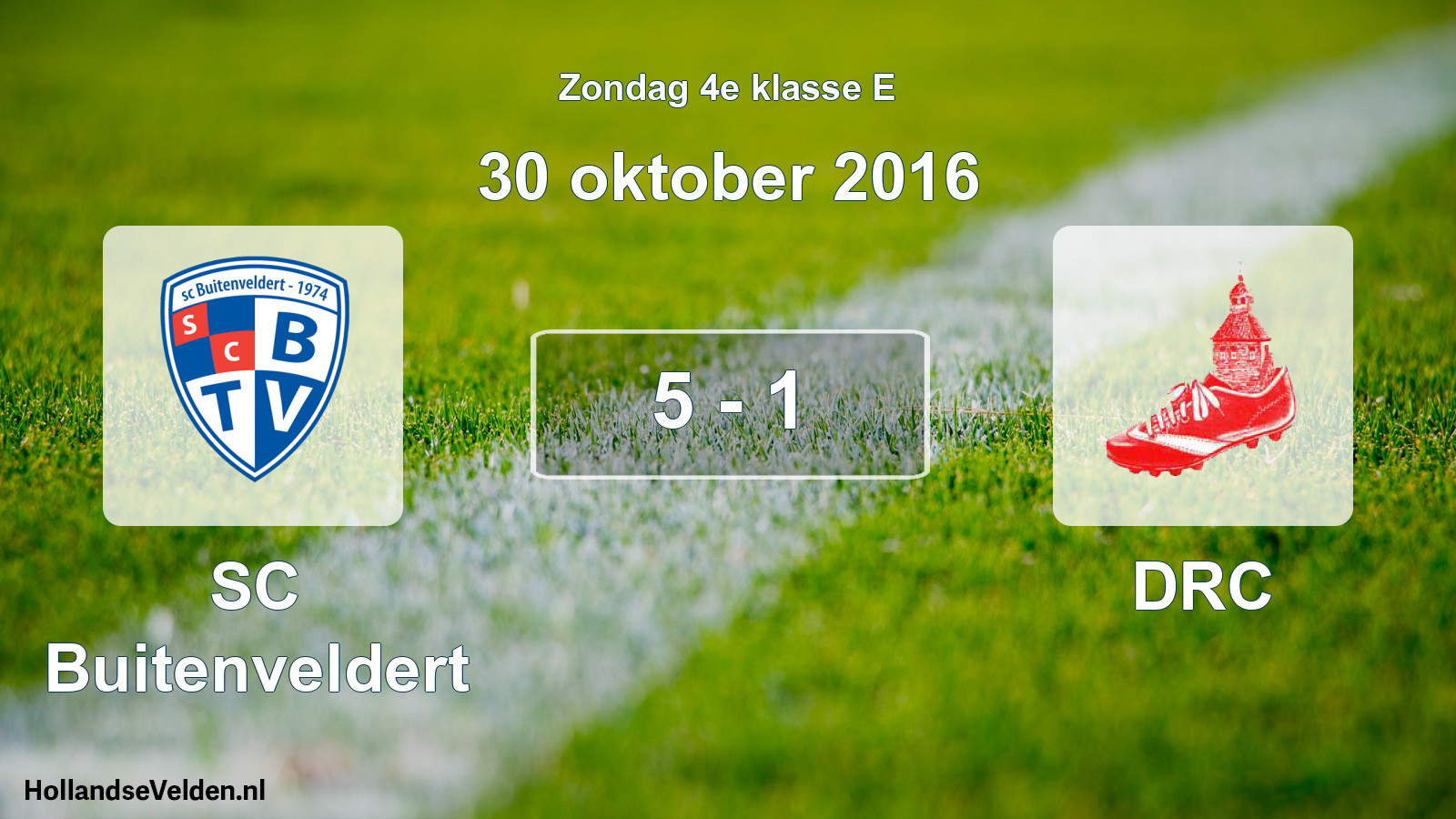 Total number of matches played: SC Buitenveldert - DRC 5 - 1 (30 October 2016)