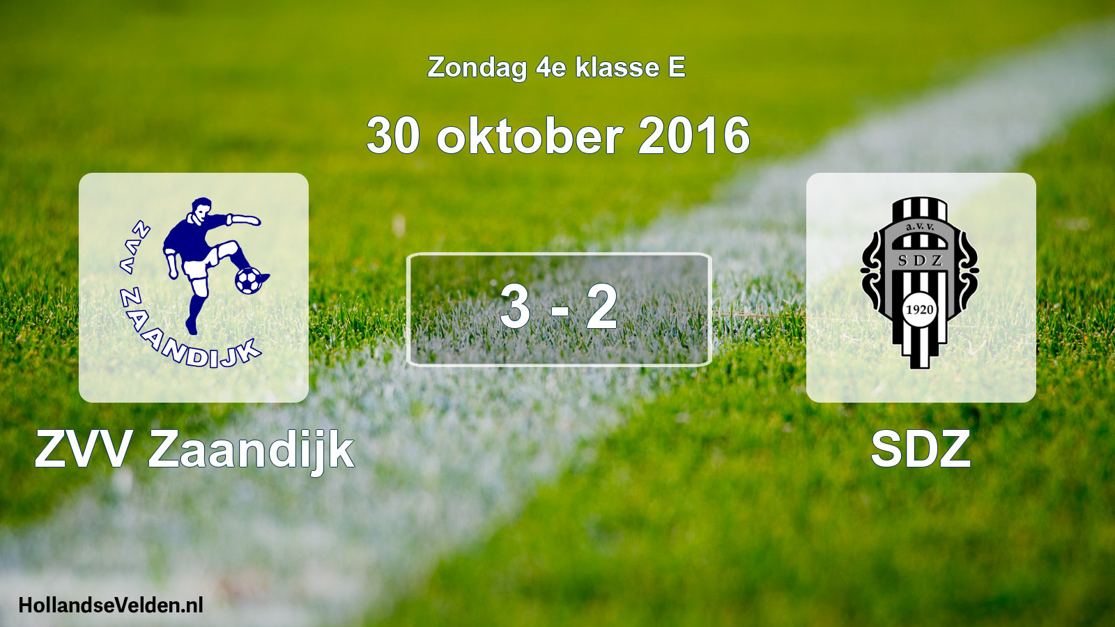 Total number of matches played: ZVV Zaandijk - SDZ 3 - 2 (30 October 2016)