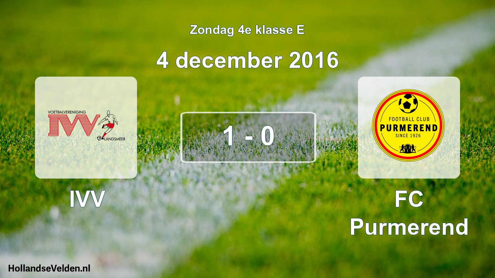 Total number of matches played: IVV - FC Purmerend 1 - 0 (4 December 2016)