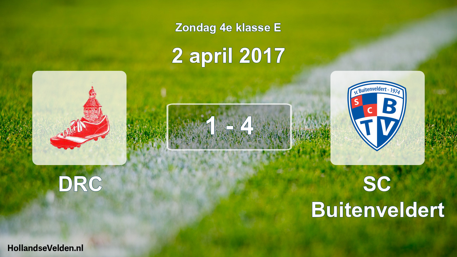 Total number of matches played: DRC - SC Buitenveldert 1 - 4 (2 April 2017)