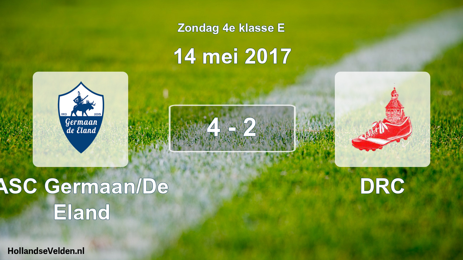 Total number of matches played: ASC Germaan/De Eland - DRC 4 - 2 (14 May 2017)