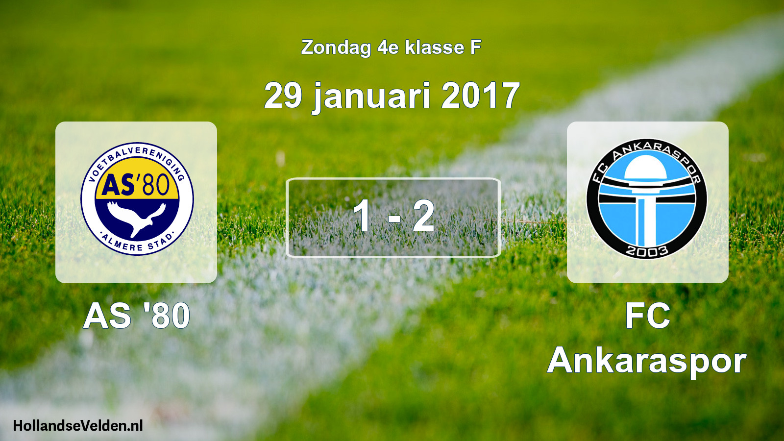 Total number of matches played: AS '80 - FC Ankaraspor 1 - 2 (29 January 2017)